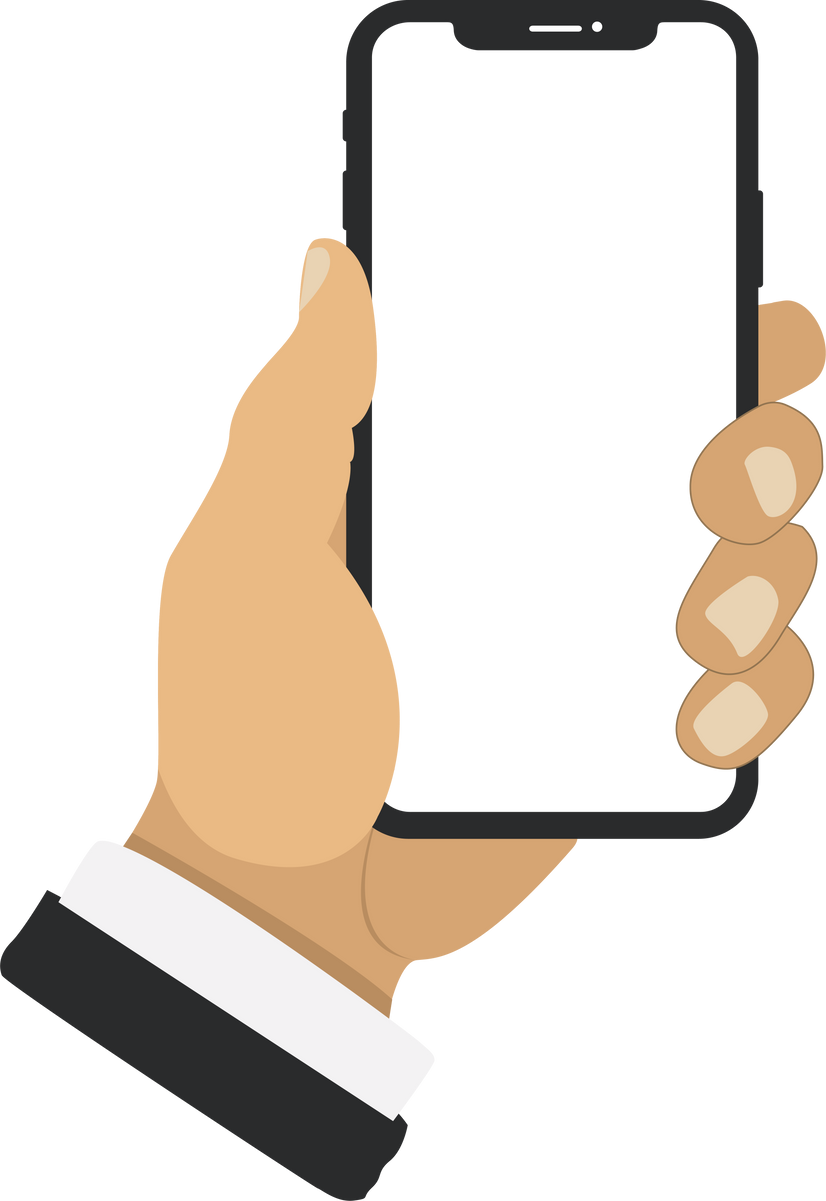 holding transparent display mockup iphone